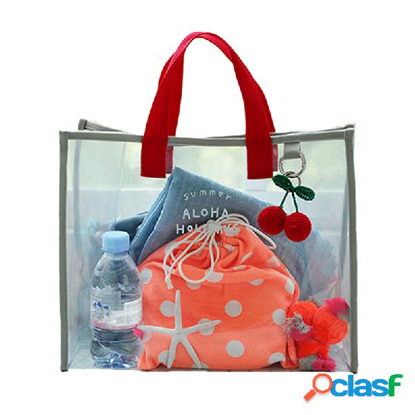 Transparente Geléia Praia PVC Bolsa Grande Capacidade Bolsa