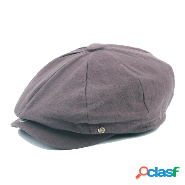 Unisex Chapéus Casual de algodão estilo britânico Beret