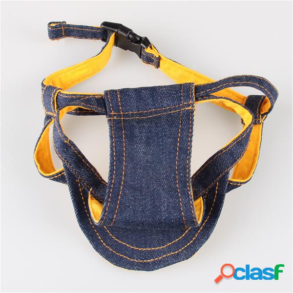 Verão Pet Dog Puppy Cat Denim Baseball Visor Hat Cap