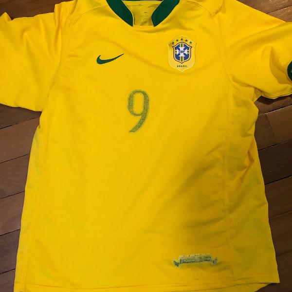 camisa de futebol - seleção brasileira - ronaldo