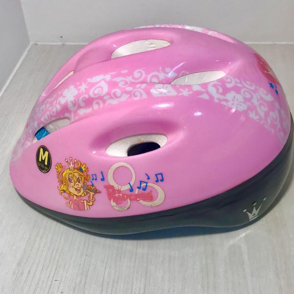 capacete rosa infantil