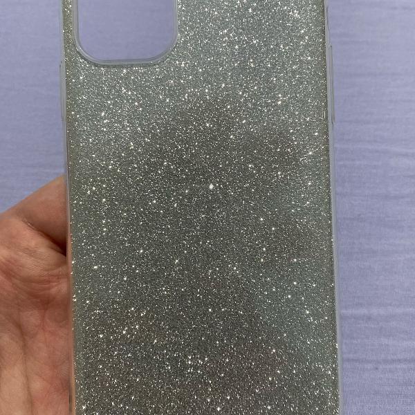 case iphone 11 - brilho, crystal prateado