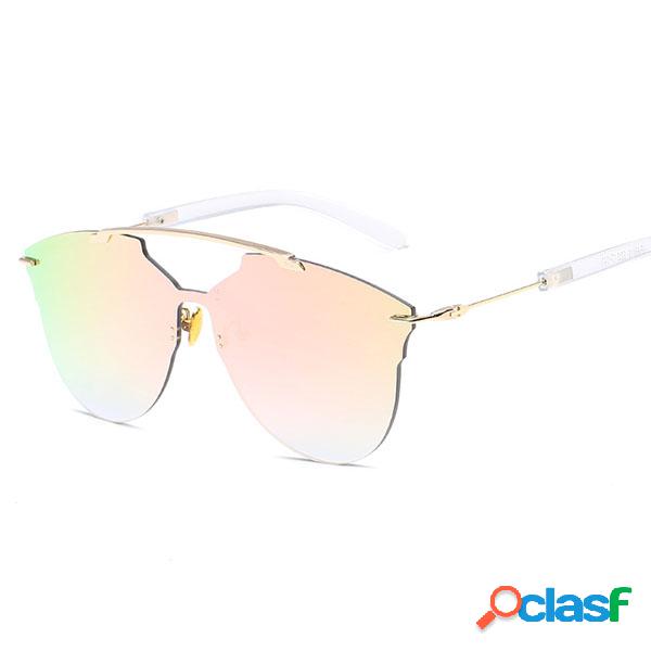 Óculos de Sol Unisex Moderno Com Armação Fina de Metal