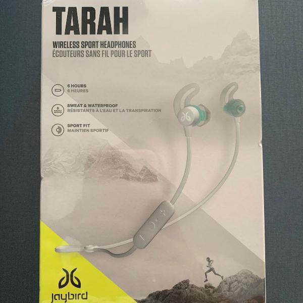 fone de ouvido sem fio jaybird tarah nimbus gray e jade