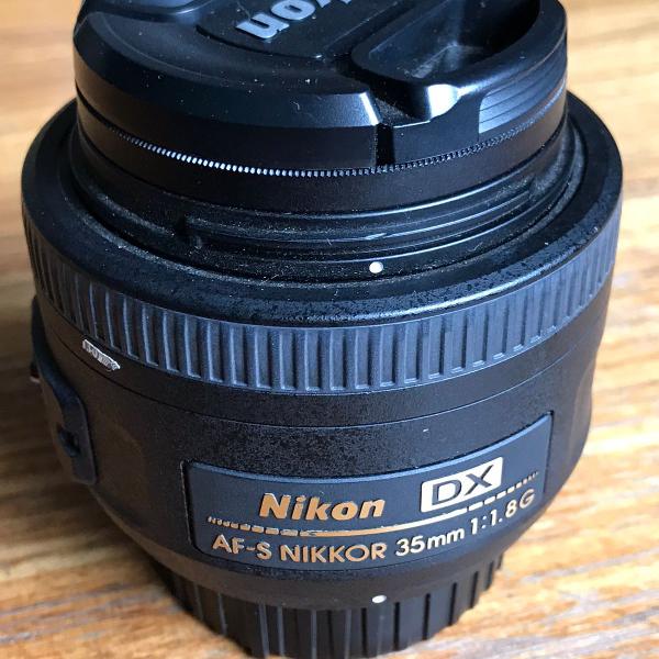 lente nikon af-s dx 35mm f/1.8g nikkor + filtro uv 62mm