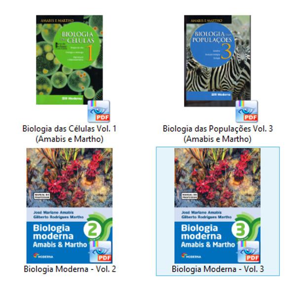 livro digital - biologia vol. 1, 2 e 3 amabis