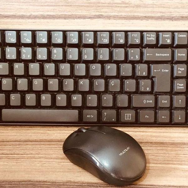 teclado e mouse s/ fio multilaser multimídia - tc183