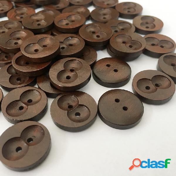 100 Pcs Natural Botões De Costura De Madeira Colth DIY