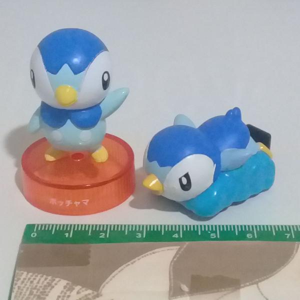 2 miniaturas bonecos piplup - pocket monsters japão