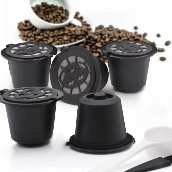 5 cápsula reutilizável nespresso café refil