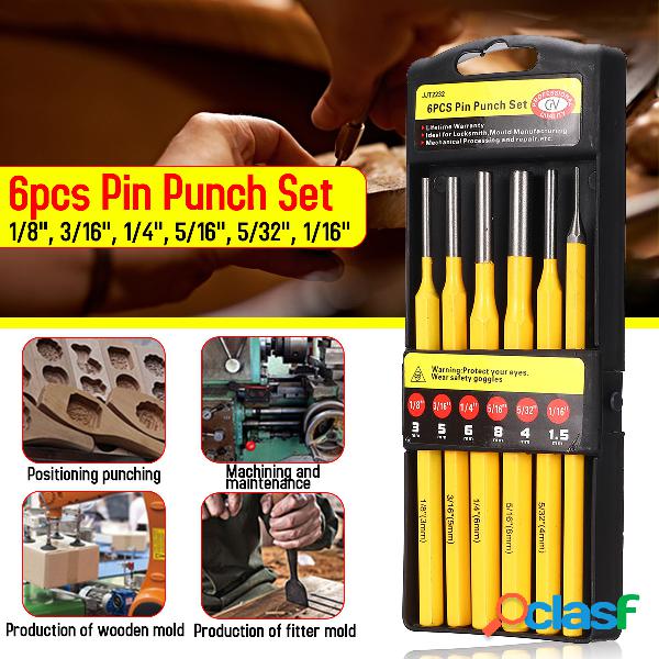 6pcs 150mm Pin Punch Kit Set Punch Chisel Usinagem