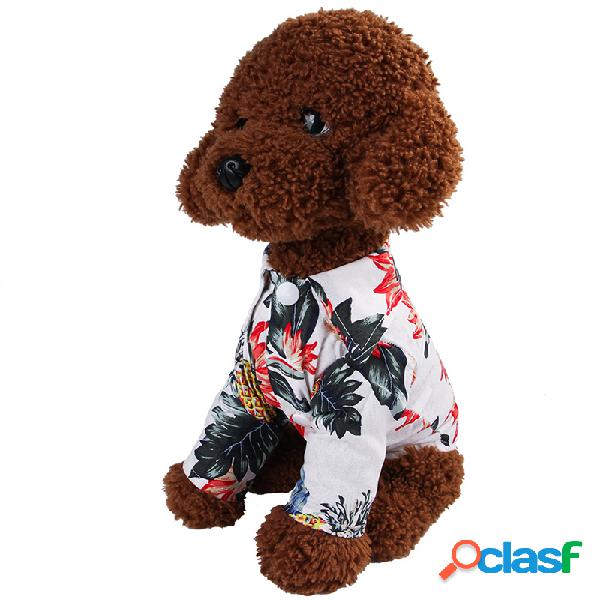 Algodão impresso Camisa Teddy Chai pequeno e médio