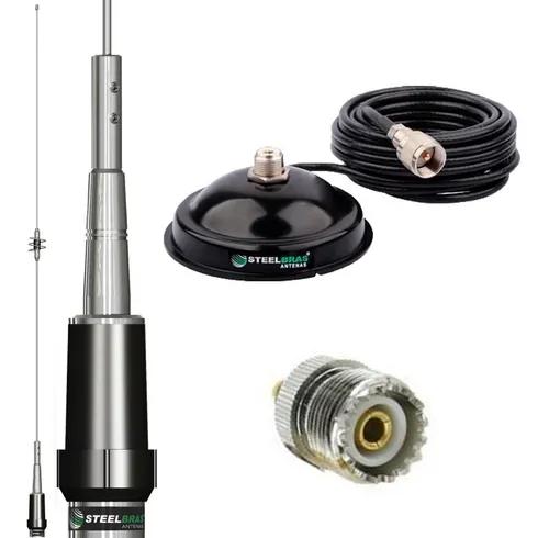 Antena Móvel Dual Band Ap0191 Suporte Magnético Forte Com