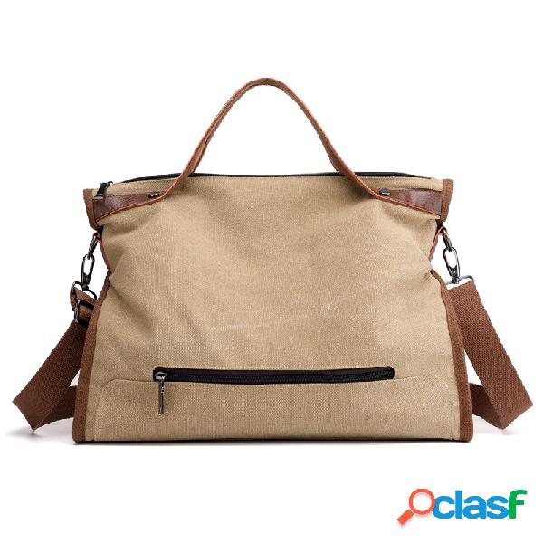 Bolsa de lona de grande capacidade para mulheres Bolsa