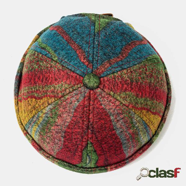 Bonés Caveira Multicolor dos homens Listrados Pelúcia Soft