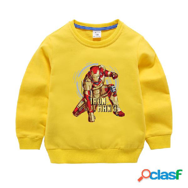 Camisola infantil de algodão com estampa Camisa