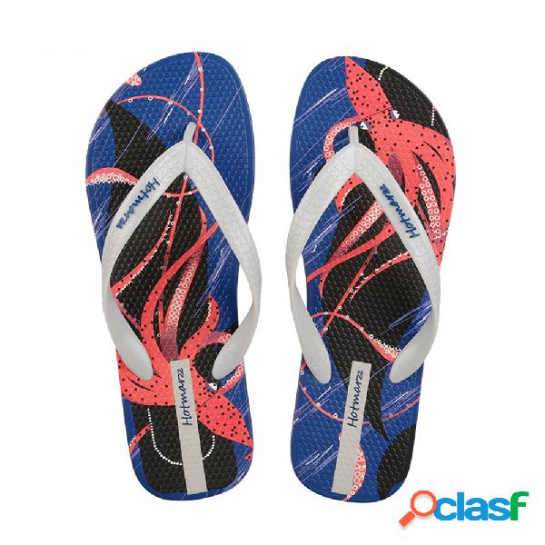 Homens Colorful Non Slip Flops Confortável Soft Praia