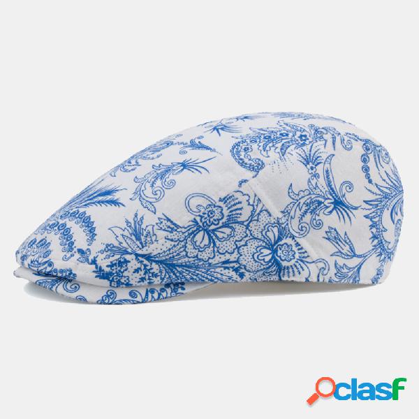 Homens De Linho De Algodão Azul E Branco Porcelana Listrado