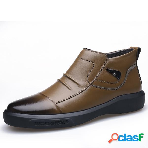 Homens Vintage Toe Rodada confortável Deslizamento