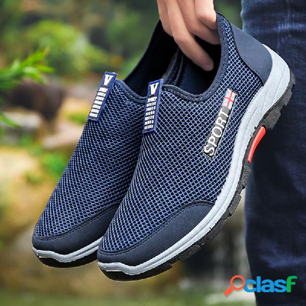 Homens malha respirável antiderrapante Slip On Outdoor