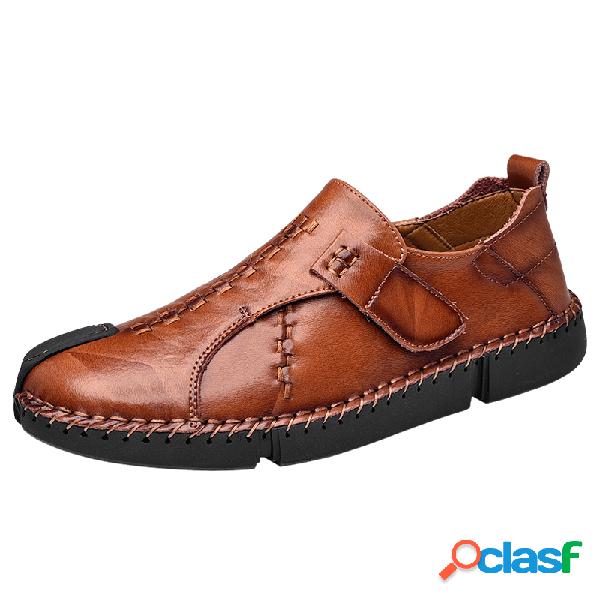 Homens mão costurando borracha Cap Toe Gancho Loop Soft