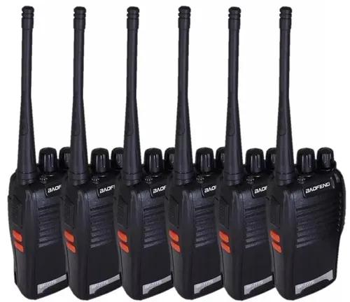 Kit 6 Radio Comunicador Walk Talk Baofeng 777s Alcance 12km