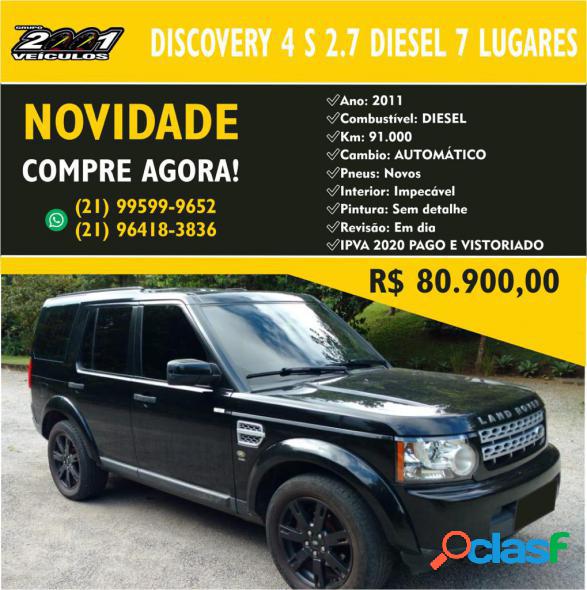 LAND ROVER DISCOVERY4 S 2.7 4X4 TDV6 DIESEL AUT. PRETO 2011