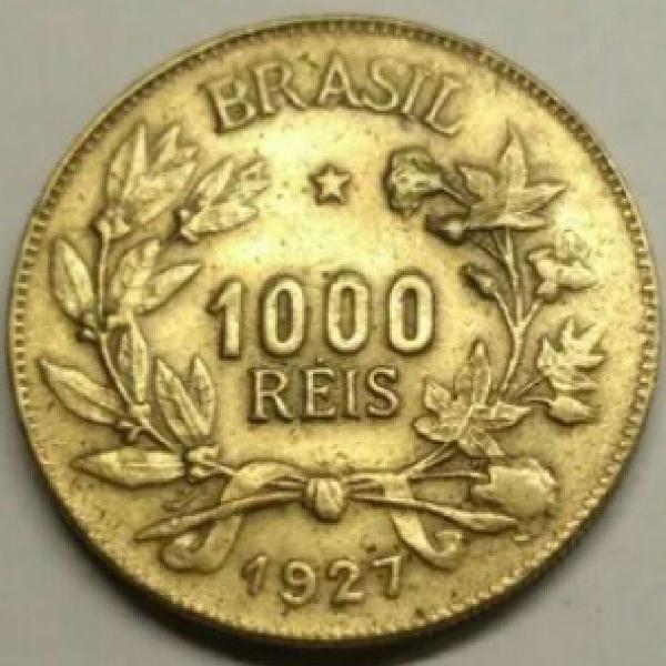 MOEDA DE BRONZE 1000 REIS 1927