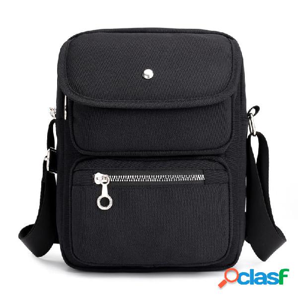Masculino Nylon ombro luz impermeável Bolsa Crossbody Bolsa