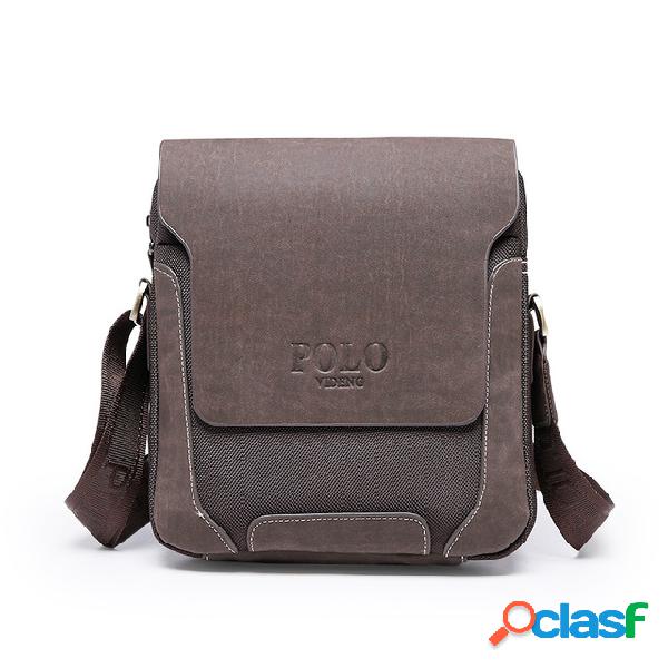 Men Casual Leather Briefcase Shoulder Bolsa Messenger Bolsa
