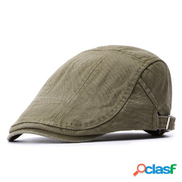 Mens Womens Verão Algodão Retro Boina Cap Pato Chapéu