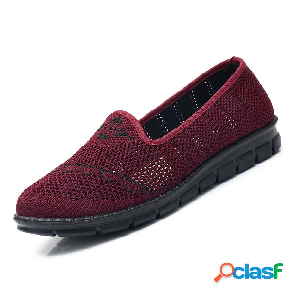 Mesh Hollow Out deslizamento respirável em Soft sapatos