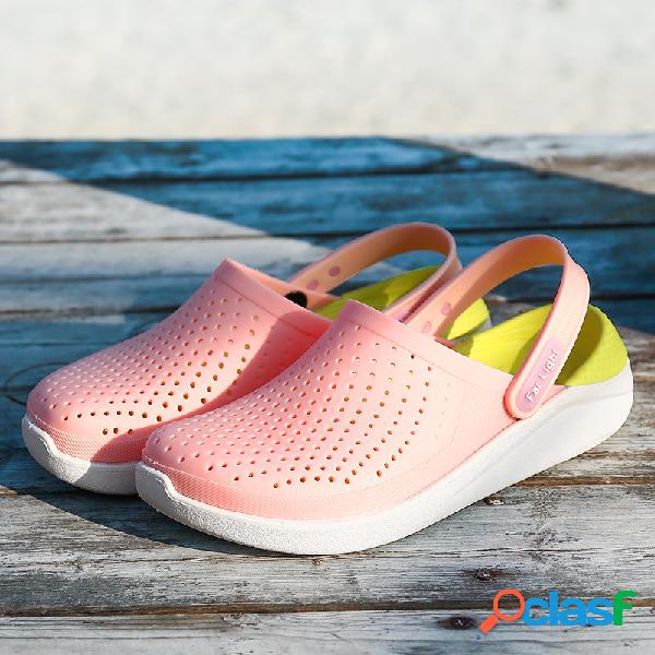 Mulheres Casual Praia respirável oco Non Slip Jelly Sandals