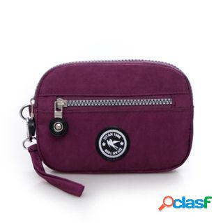 Mulheres Nylon Pequena Bolsa Carteira Moeda Bolsa Telefone