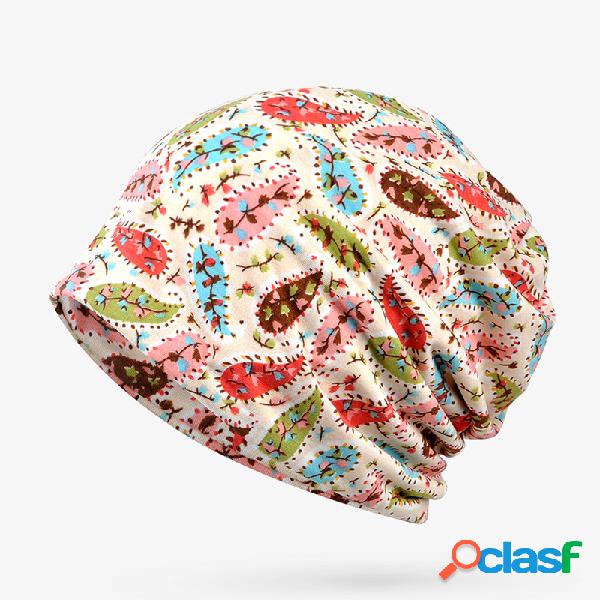Mulheres Pequena Flor Padrão Algodão Fino Gorro Chapéu