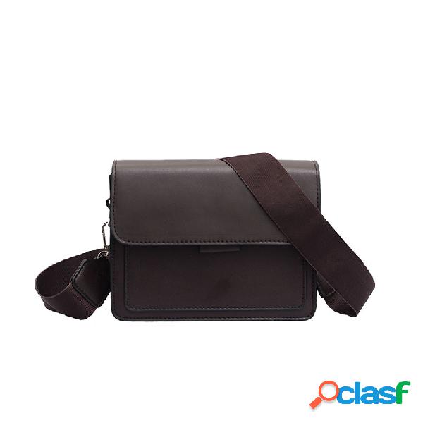 Mulheres Retro Pu Mensageiro De Couro Bolsa Bolsa