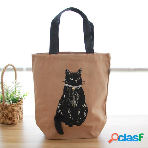 Mulheres casual gato Padrão bolsa bolsa Bolsa