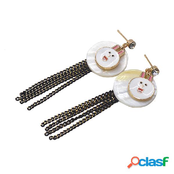 Na moda Animais Gota Brincos Liga Shell Brincos Borlas