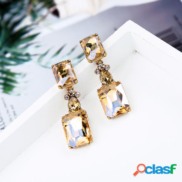 Na moda Brilhante Diamante Brincos Long Style Pearl Brincos