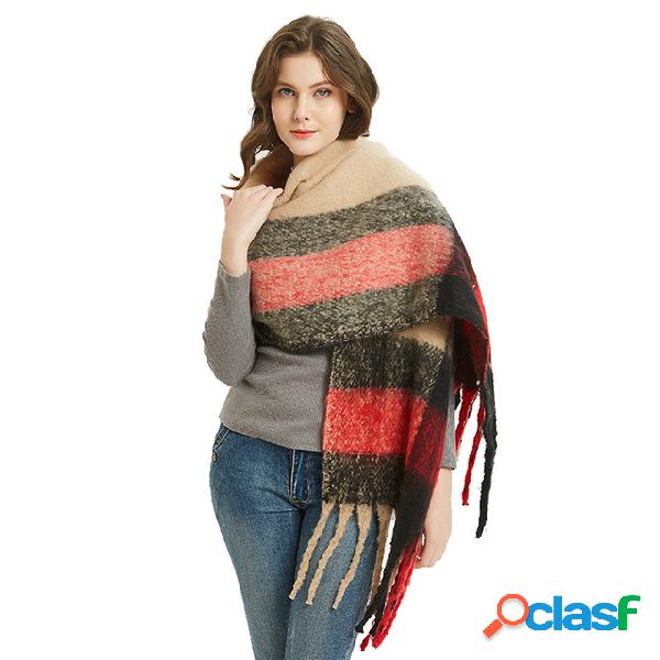 New Circle Shawl Palavra lenço áspero Ms. Thick Tassel