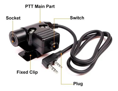 Ptt U94 Plug Adaptador Para Fone Tático