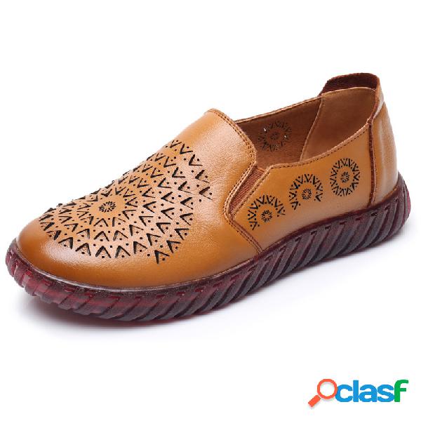 Relogio redondo Toe Soft Único Casual Plano Loafers