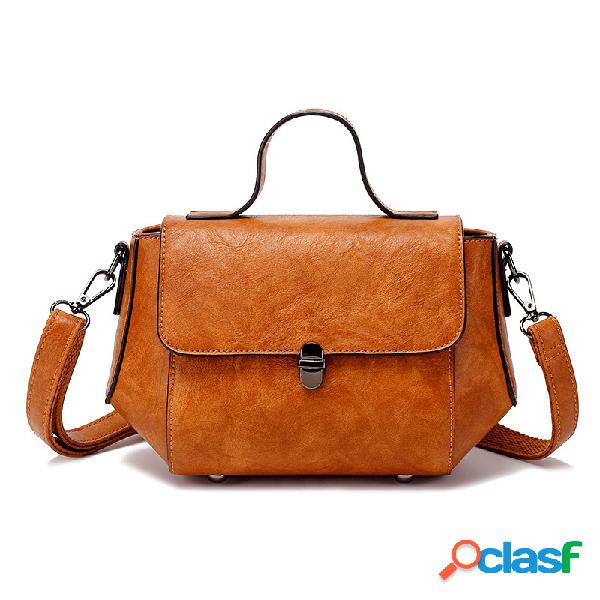 Retro mulheres pu bolsas de couro mensageiro Bolsa ombro