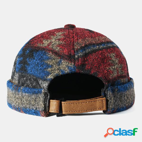 Retro sem aba Caveira Cap Multicolor Maple Folha Padrão