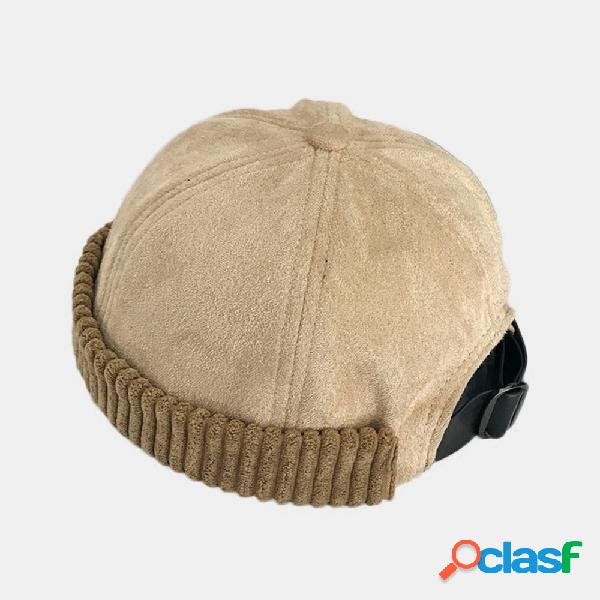 Rua casual unisex retro hip hop personalidade capless boina