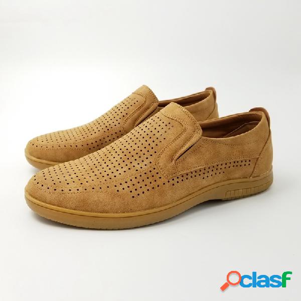 Sapatos Casuais de Couro Respirável para Homem