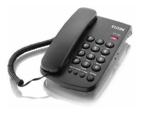 Telefone Com Fio De Mesa C/ Bloqueador Preto Elgin Tcf 2000