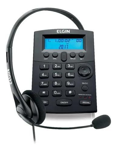 Telefone Elgin Headset Com Identificador Preto Hst 8000
