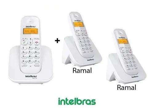 Telefone Intelbras Branco Com 2 Ramais Adicionais