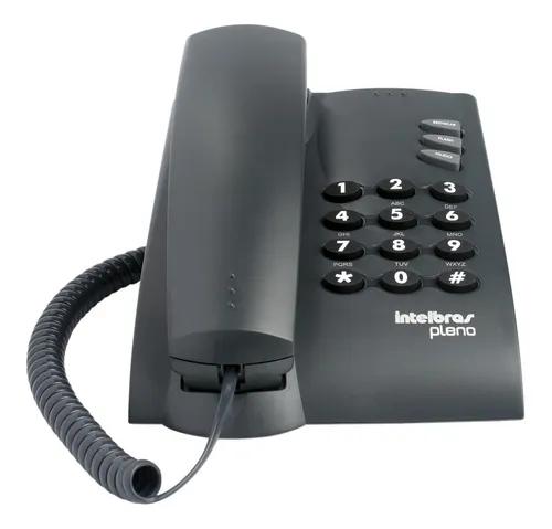 Telefone Intelbras Pleno Com Fio Preto - 4080051